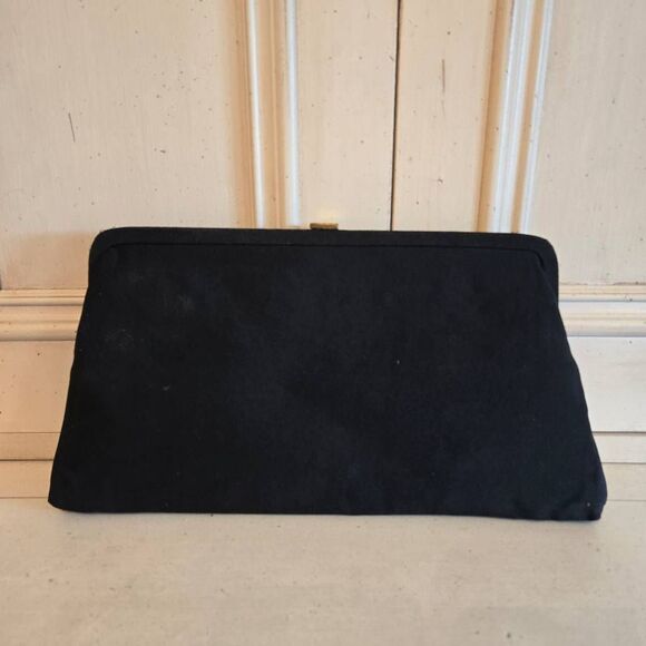 Vintage Black Clutch with Gold Chain - Picture 3 of 12